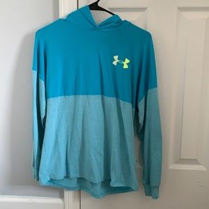 Brand UA, Blue Hoodie, Size YLG